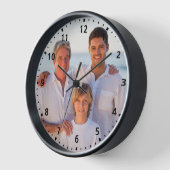 おじいちゃんギフト父の日カスタム家族フォトウォール 壁時計 (傾斜)