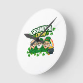 おじいちゃんクルー ラウンド壁時計 (傾斜)