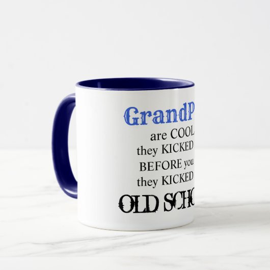 おじいちゃんクールは最高の古い学校の可愛いおもしろい引用文 マグカップ (正面左)