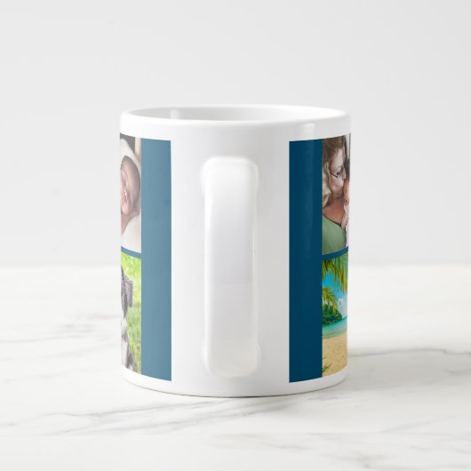 おじいちゃんグランドパパ定義フォトコラージュ ジャンボコーヒーマグカップ (裏面)