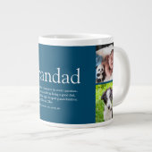 おじいちゃんグランドパパ定義フォトコラージュ ジャンボコーヒーマグカップ (正面右)