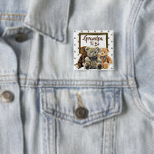 おじいちゃんテディベア赤ちゃんシャワー 缶バッジ (インサイチュ)