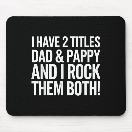 おじいちゃんデザイン父の日Pのためのパピー マウスパッド (正面)