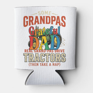 おじいちゃんトラクター ビンテージ ファーム ナップTシャツ デザイン 1 缶クーラー