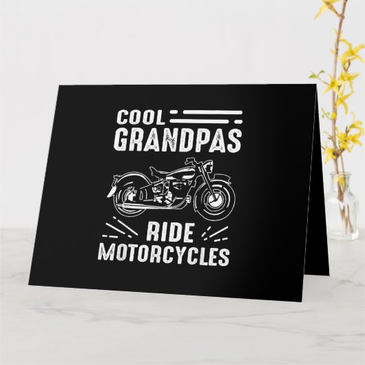 おじいちゃんバイカー カード (黄色い花)