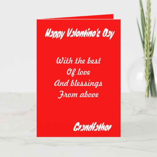 おじいちゃんバレンタインデーのグリーティングカード シーズンカード (正面)