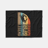 おじいちゃんパパとクラビング伝説 フリースブランケット (正面(横))