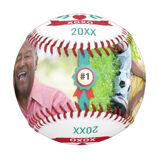 おじいちゃんパパのお父さんの日の贈り物写真野球 野球ボール (正面)