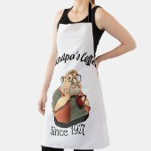 おじいちゃんパーソナライズされたのコーヒーショップサインエプロン エプロン (インサイチュ)