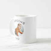 おじいちゃんパーソナライズされたのプレゼントベビー顔 コーヒーマグカップ (正面左)