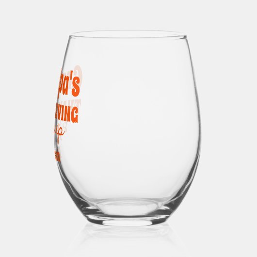 おじいちゃんパーソナライズされたの感謝祭シッピーカップ ステムなしワイングラス (左)