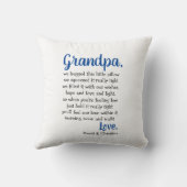 おじいちゃんパーソナライズされた枕のおじいちゃんプレゼント クッション (裏面)