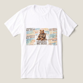 おじいちゃんビッグベアの雄大なデザイン トライブレンドTシャツ