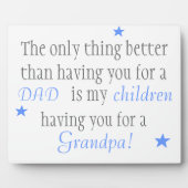 おじいちゃんプレゼント フォトプラーク (正面)