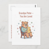 おじいちゃんベアグリーティングカード ポストカード (正面/裏面)