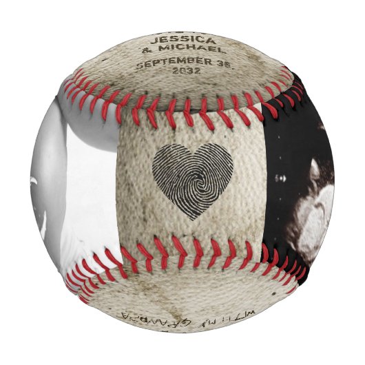 おじいちゃんベビーが妊娠の発表を明らかにする 野球ボール (正面)