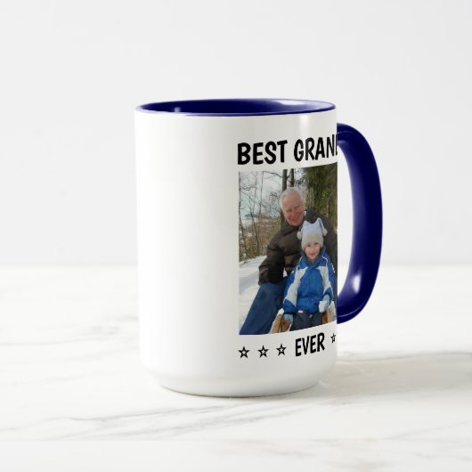 おじいちゃんマグ、おじいちゃん最高のギフト、おじいちゃんマグ。 マグカップ (正面右)