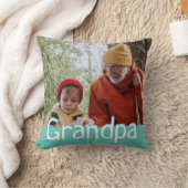 おじいちゃんモダン写真&引用文かわいいギフトクッション クッション (ブランケット)