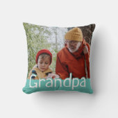 おじいちゃんモダン写真&引用文かわいいギフトクッション クッション (正面)