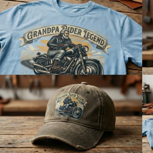 おじいちゃんライダーの伝説トレンディーデザイン Tシャツ