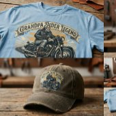 おじいちゃんライダーの伝説トレンディーデザイン Tシャツ