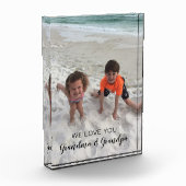 おじいちゃんラブ孫の写真カスタムブロック フォトブロック (左)