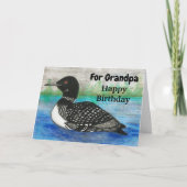 おじいちゃんルーンズコールハッピーバースデー カード (正面)