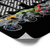 おじいちゃんレトロモンスタートラックファミリーバースデーマッチング ポスター (角)