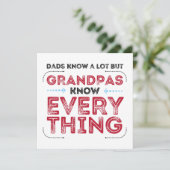 おじいちゃん全てを知って、父の日おじいちゃん カード (スタンド正面)