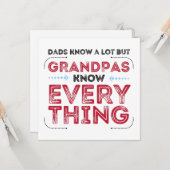 おじいちゃん全てを知って、父の日おじいちゃん カード (正面/裏面インサイチュ)
