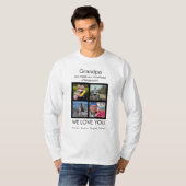 おじいちゃん大好きフォトギフト ホワイト Tシャツ (正面フル)