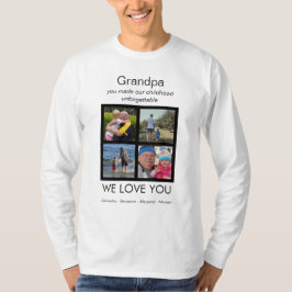おじいちゃん大好きフォトギフト ホワイト Tシャツ