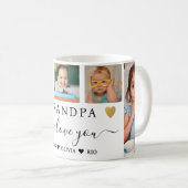 おじいちゃん大好き5フォトコラージュ コーヒーマグカップ (正面右)