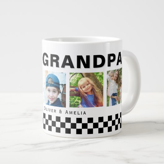 おじいちゃん大好き5枚の思い出 ジャンボコーヒーマグカップ (正面右)