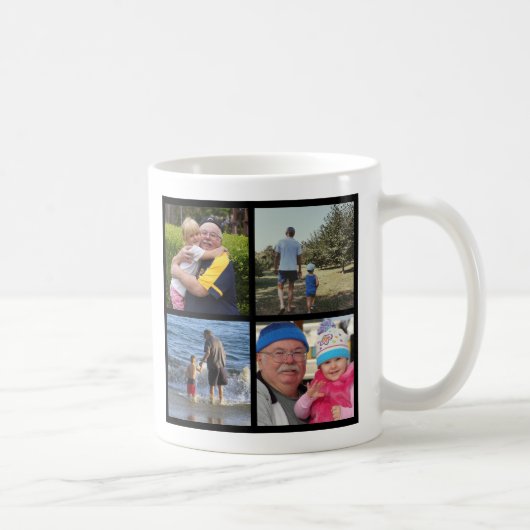 おじいちゃん大好き オリジナル 写真コラージュ コーヒーマグカップ (右)