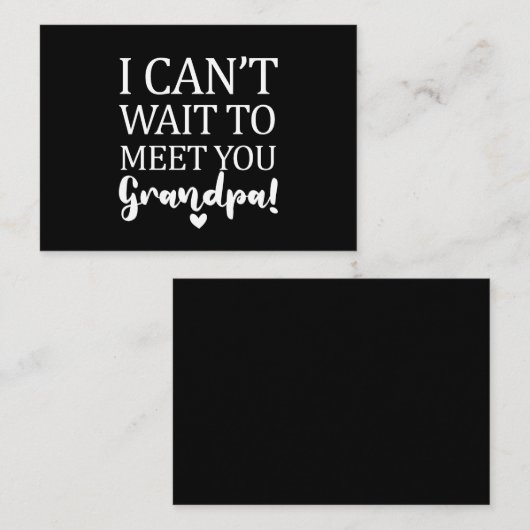 おじいちゃん妊娠アナウンクスに会うのが待ち遠しい ノートカード (正面/裏面)
