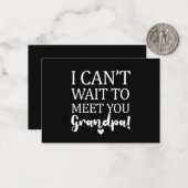 おじいちゃん妊娠アナウンクスに会うのが待ち遠しい ノートカード (正面/裏面インサイチュ)