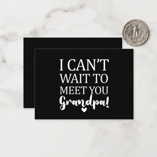 おじいちゃん妊娠アナウンクスに会うのが待ち遠しい ノートカード (正面/裏面インサイチュ)