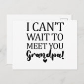 おじいちゃん妊娠アナウンクスに会うのが待ち遠しい ポストカード (正面/裏面)