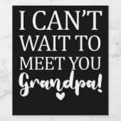 おじいちゃん妊娠アナウンクスに会うのが待ち遠しい ワインラベル (シングルラベル)