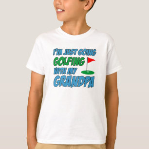 おじいちゃん孫とゴルフに行く Tシャツ