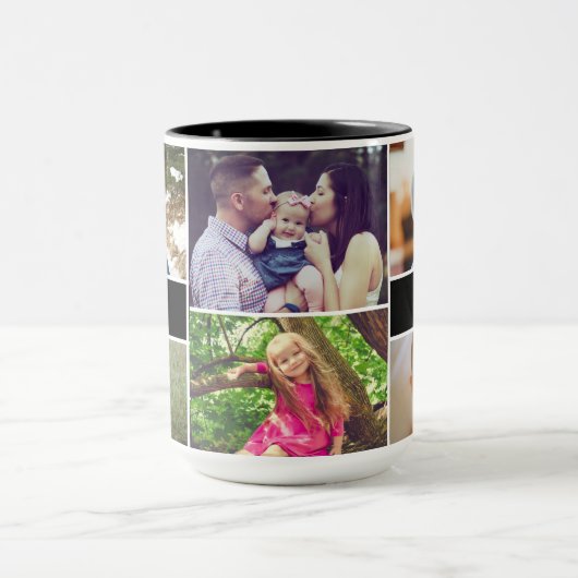 おじいちゃん家の写真コラージュ用マパーソナライズされたグ マグカップ (中央)