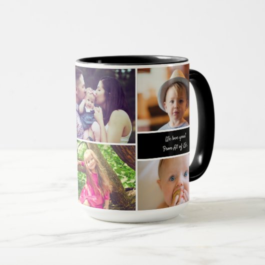 おじいちゃん家の写真コラージュ用マパーソナライズされたグ マグカップ (正面右)