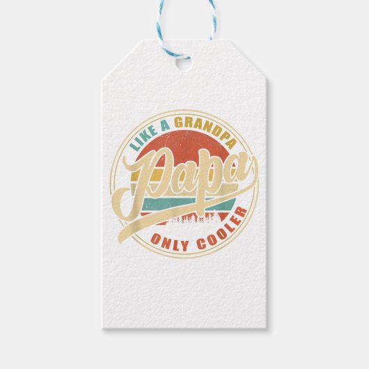 おじいちゃん専用クールパパパップおもしろいのような ギフトタグ (正面)