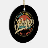 おじいちゃん専用クールパパパップおもしろいのような セラミックオーナメント (右)