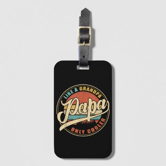 おじいちゃん専用クールパパパップおもしろいのような ラゲッジタグ (正面縦)