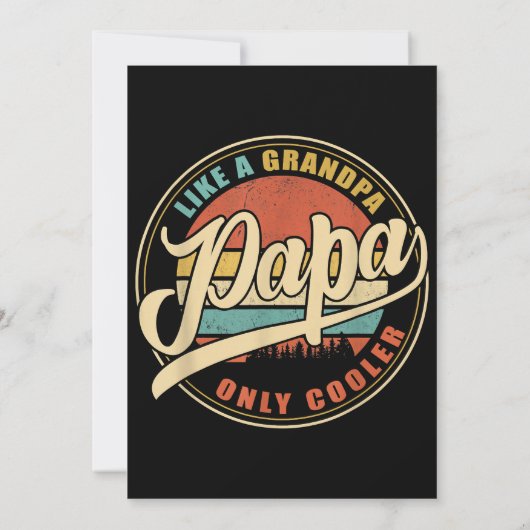 おじいちゃん専用クールパパパップおもしろいのような 招待状 (裏面)