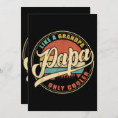 おじいちゃん専用クールパパパップおもしろいのような 招待状 (正面/裏面)