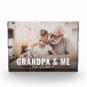 おじいちゃん引用文かわいいカスタム写真 フォトブロック (正面)