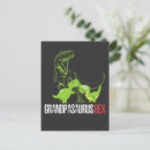 おじいちゃん恐竜 おじいちゃんディノ 孫 ポストカード (スタンド正面)